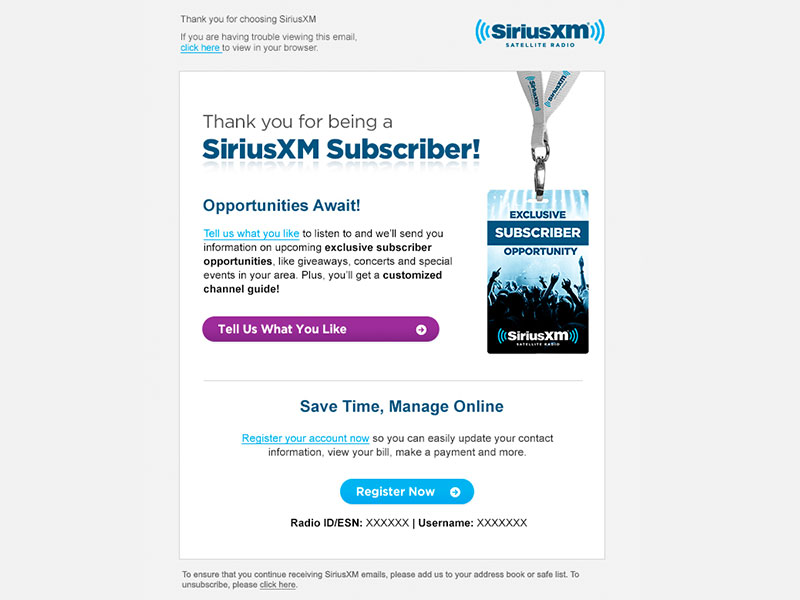 Subscriber Welcome Email